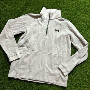 Under Armour Light Gray Quarter-Zip Sweatshirt